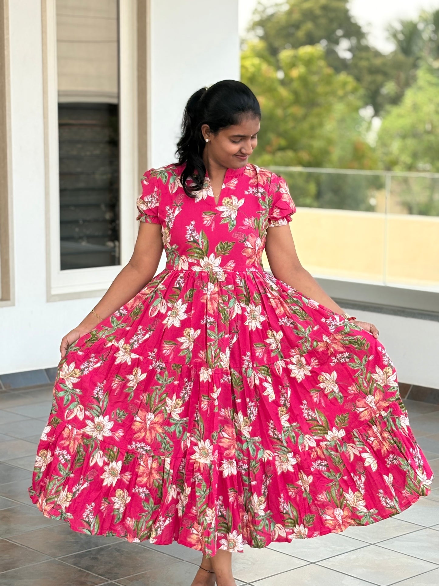 LA292~Pink Blossom Maxi