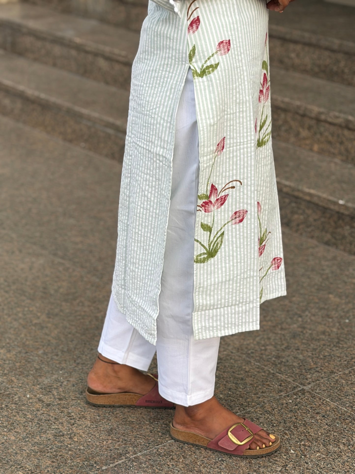 LA355~Linen cotton Handpainted coords