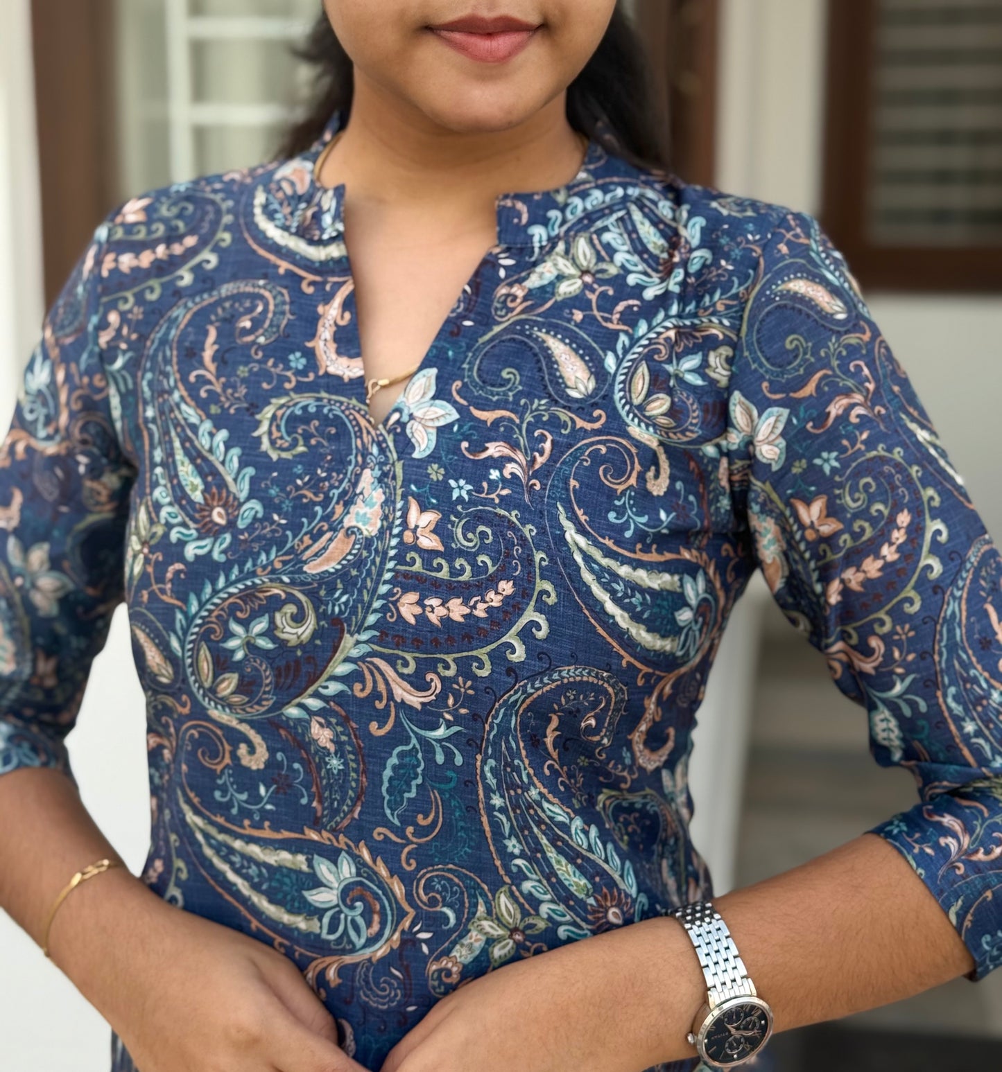 LA287~Blue Tusshar Kurti