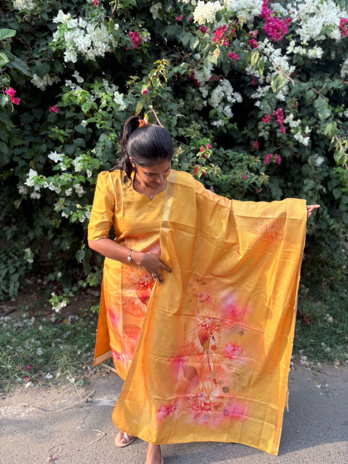 Mango Tusshar kurti + Dupatta