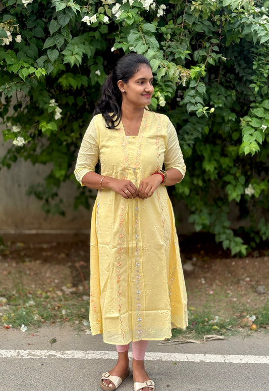 Mul Chanderi Kurti🌸✨