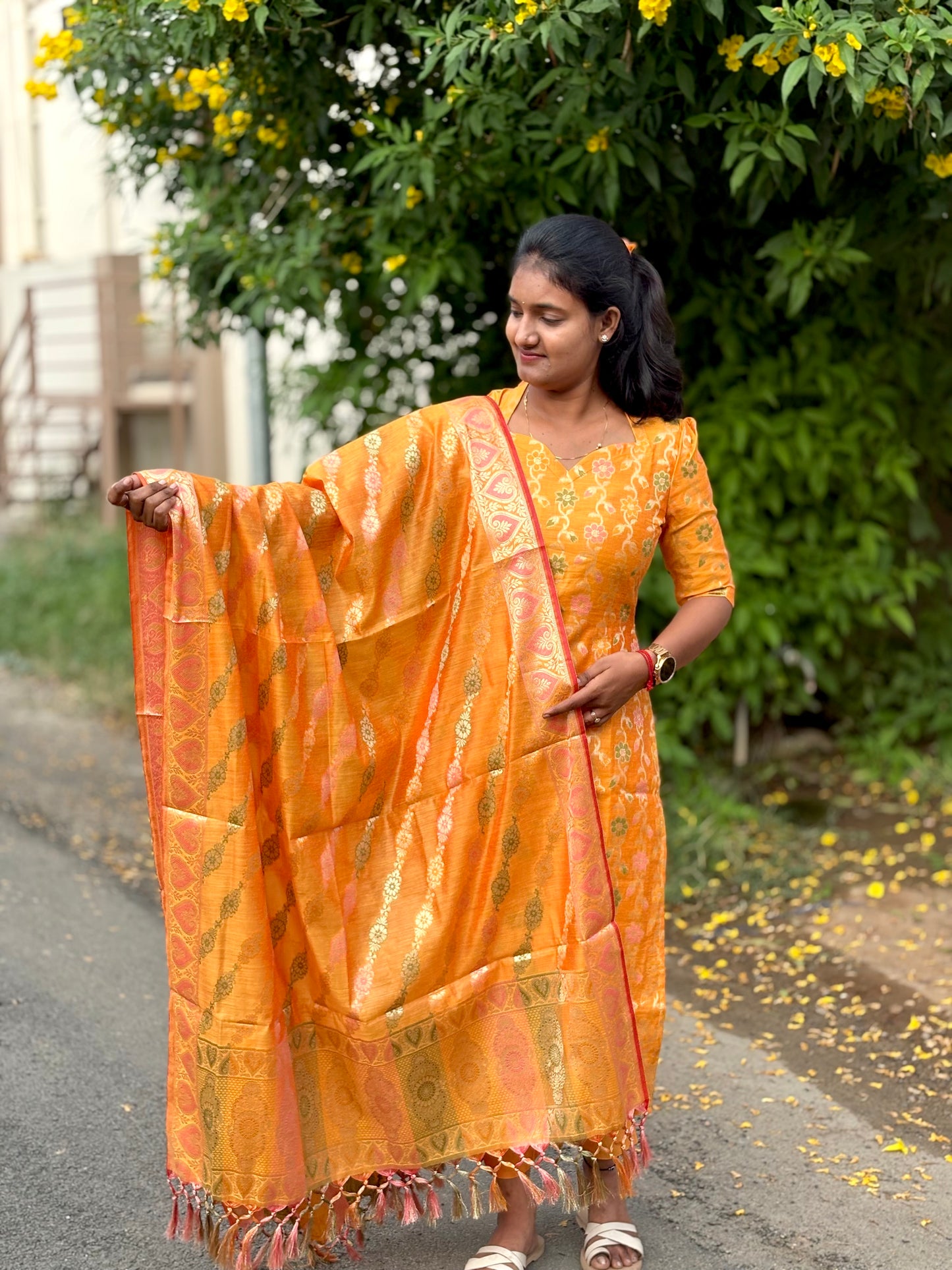 LA283~Mango Banarasi suit✨