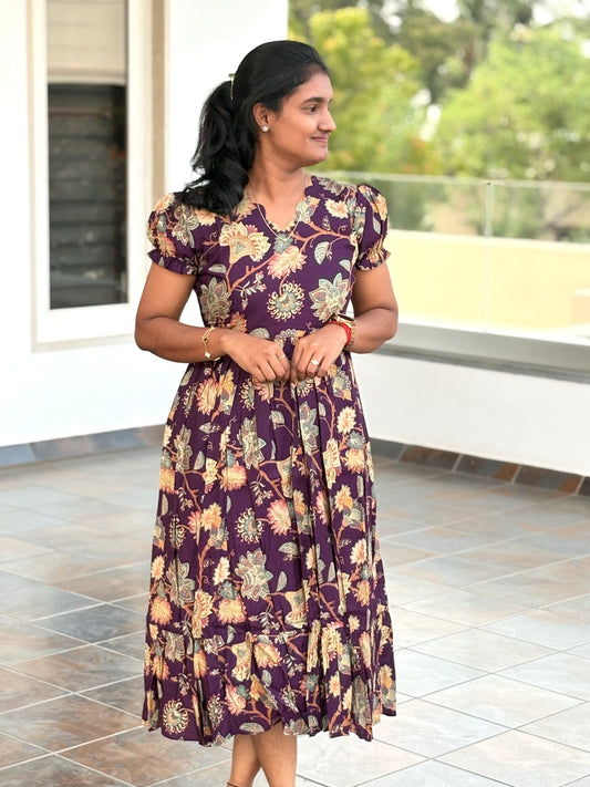 Purple flex cotton Maxi