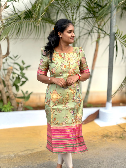 Tissue silk Kurti🌺