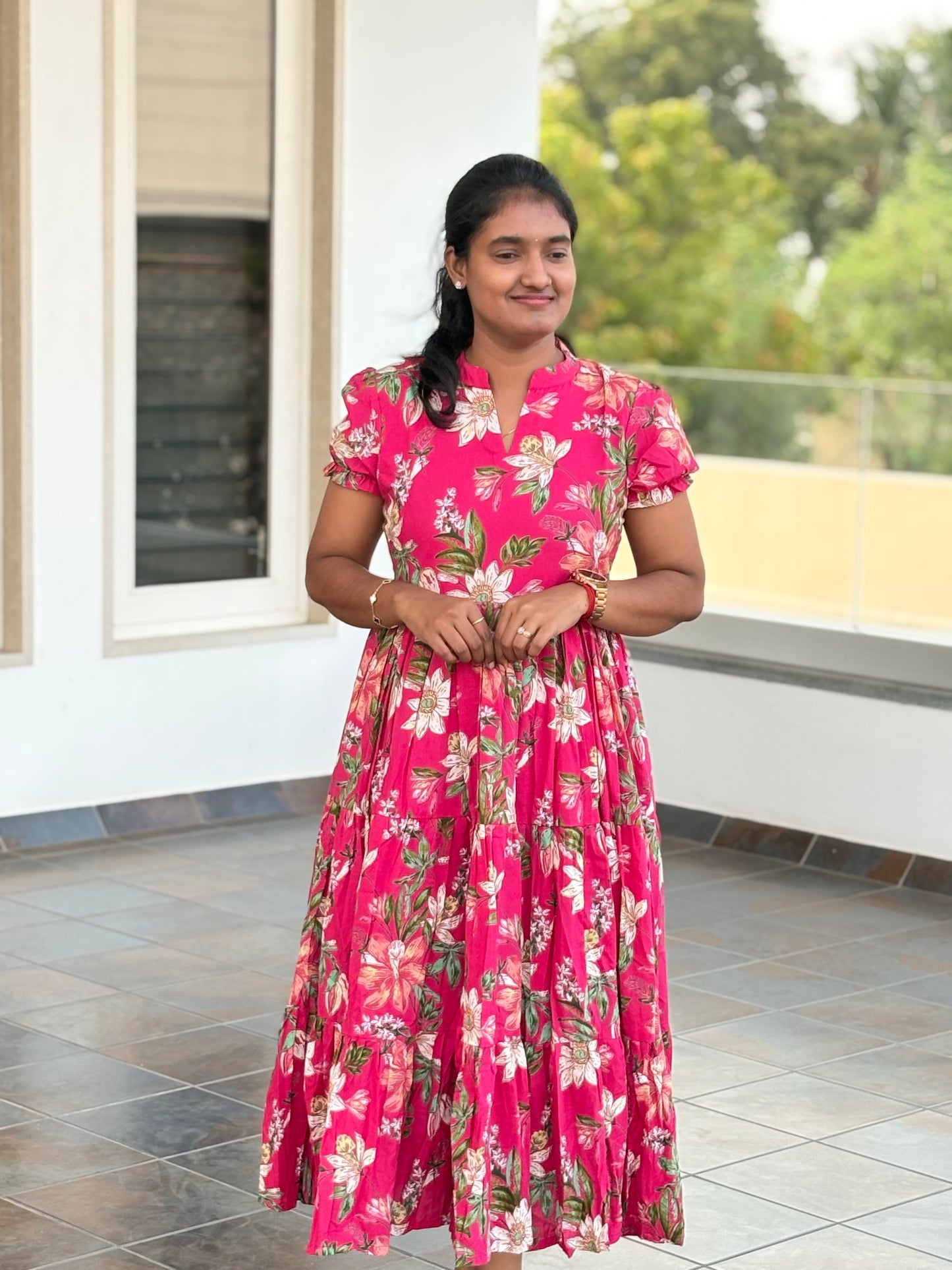 LA292~Pink Blossom Maxi