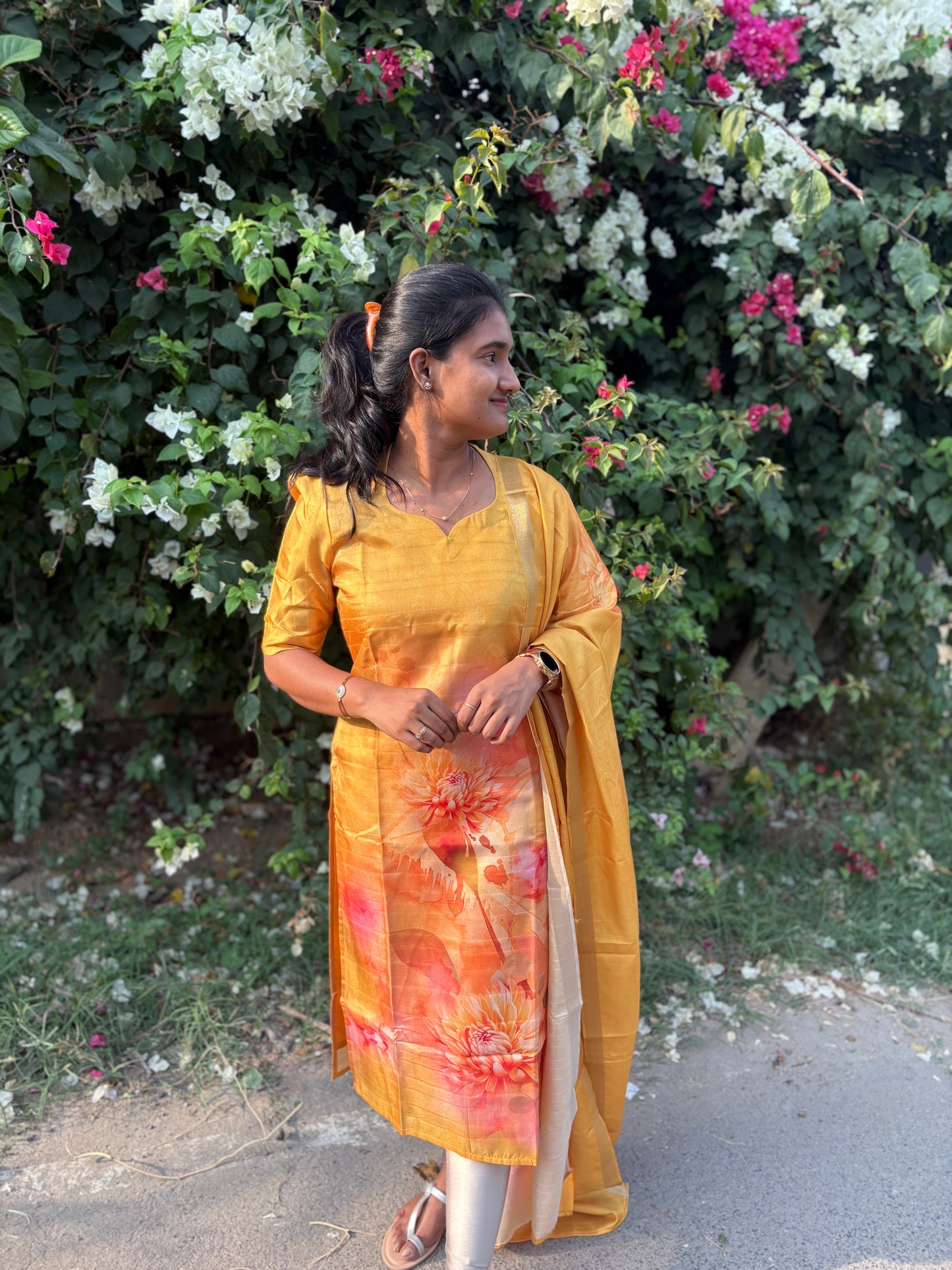 Mango Tusshar kurti + Dupatta