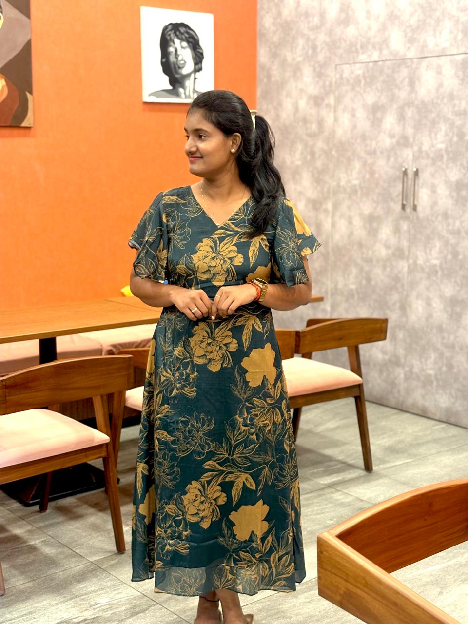 LA205~ Ruffled Maxi