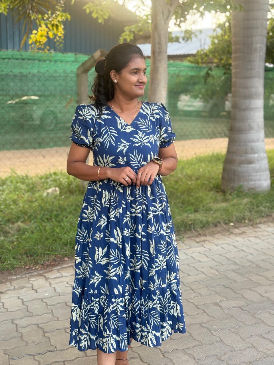 LA204~ Indigo Cotton Maxi